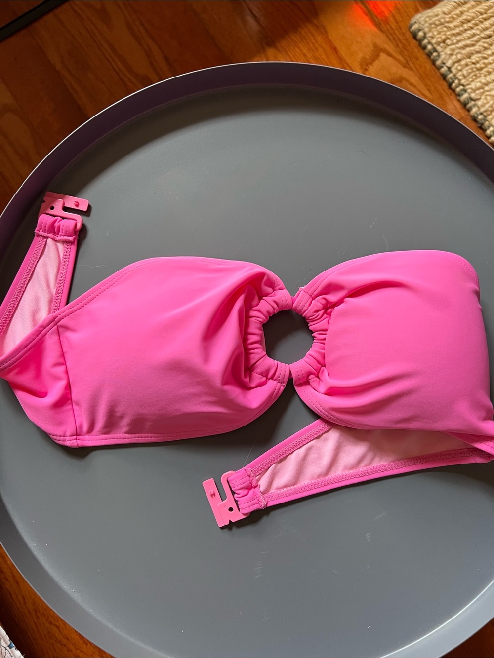 Pink Ring-Front Bandeau Top - Women